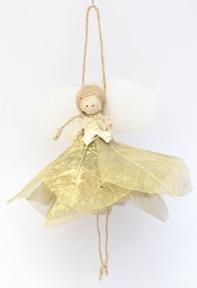 HBx natural living Pendentif de Noël ange 3 pièces or