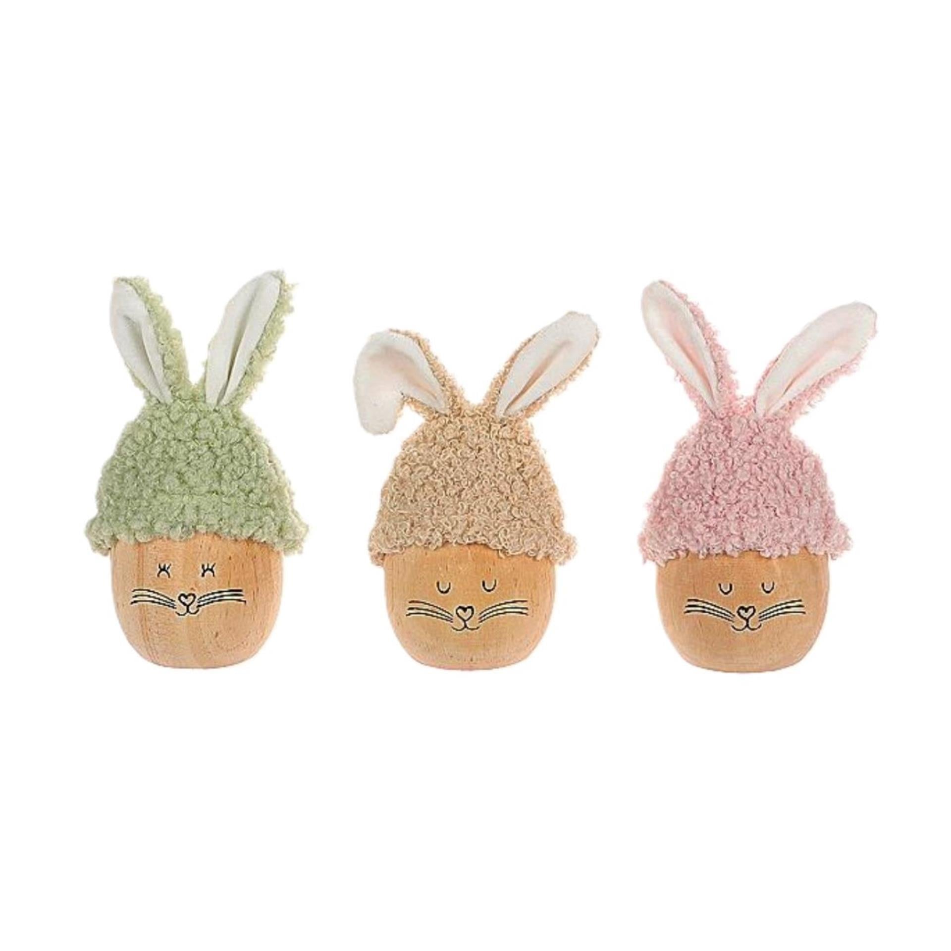 Hbx lapin oeuf vivant naturel ø6,5xh12cm