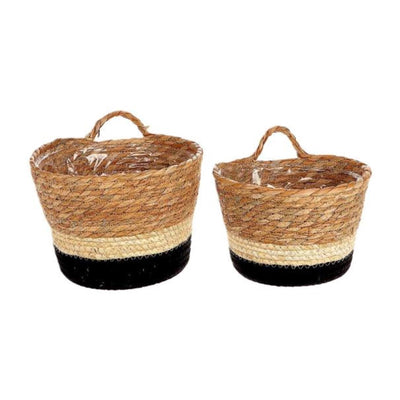 Hbx panier de plantes vivantes naturelles avec poignée makka set a 2