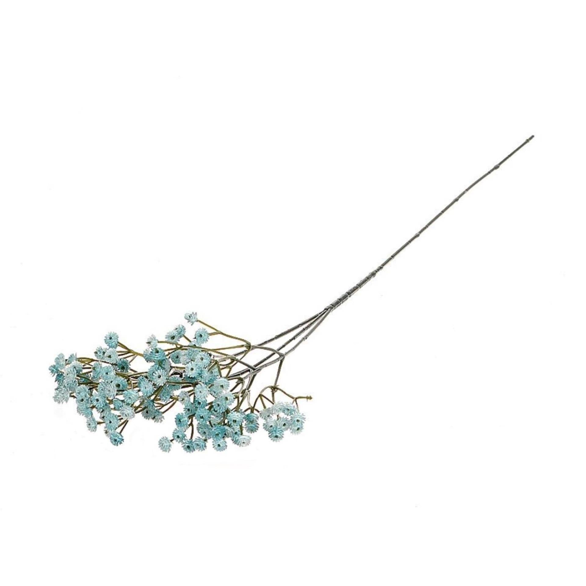 HBx natural living branche artificielle gypsophile bleu 68cm
