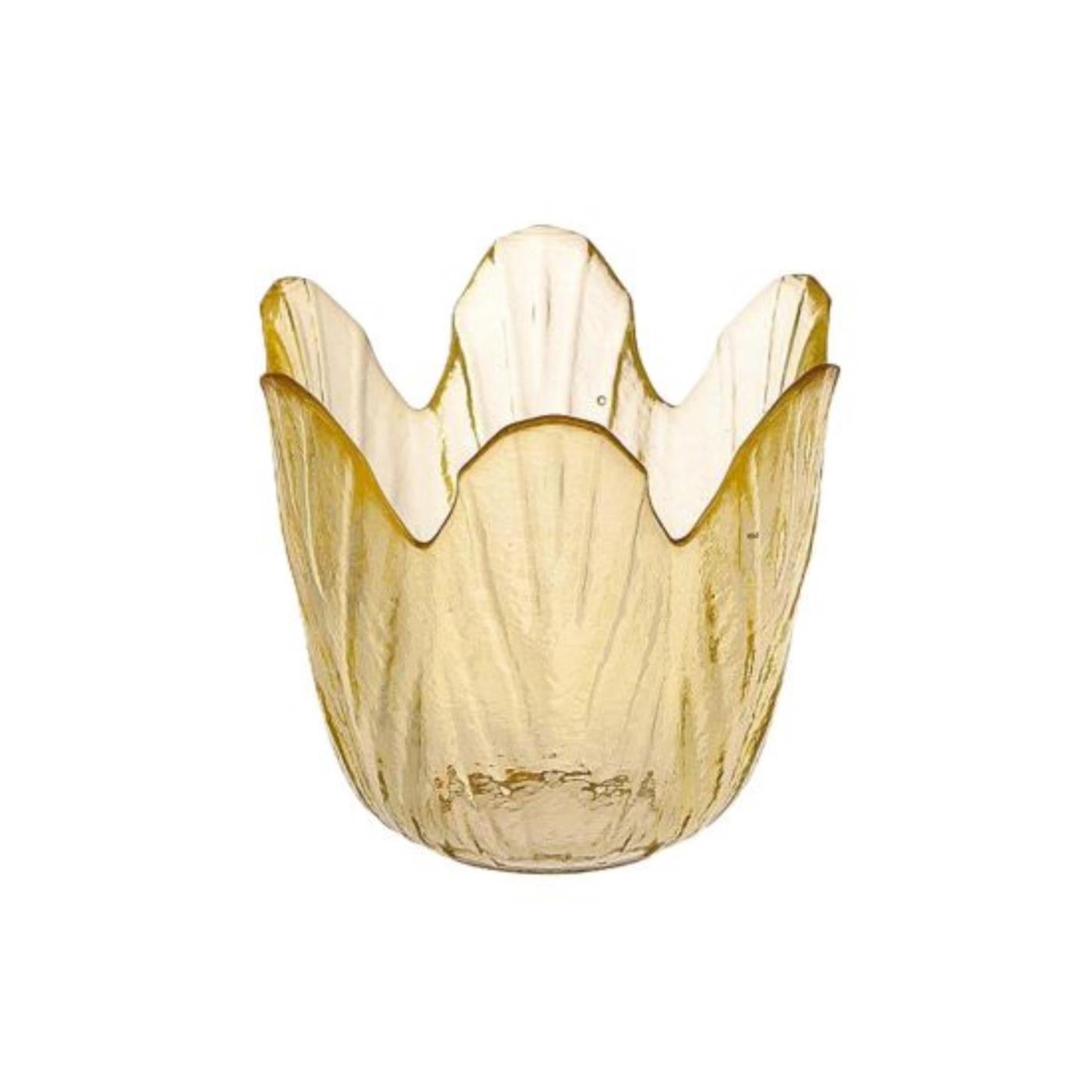 Hbx natural living photophore tulipe jaune ø8xh8cm