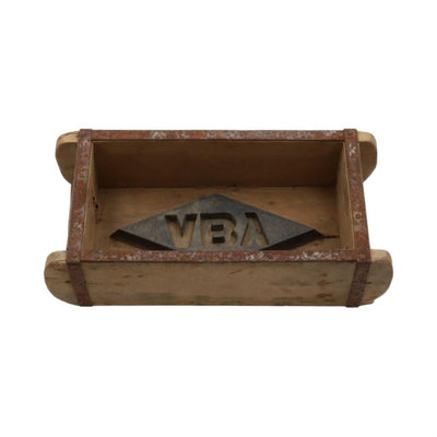Hbx jardinière vivante naturelle brique moule bois 32x15x10cm