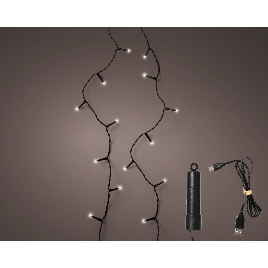 Kaemingk LED Duracharge Basic Lights 8 fonctions effet scintillant extérieur 742,5 cm | 2 pièces