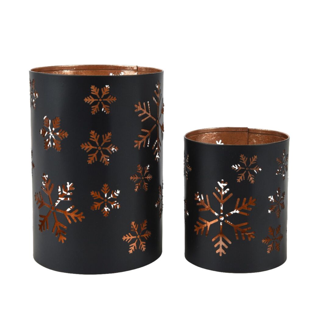Autres marques Bollants de canon en fer Flakes de neige 2 pièces bronze noir