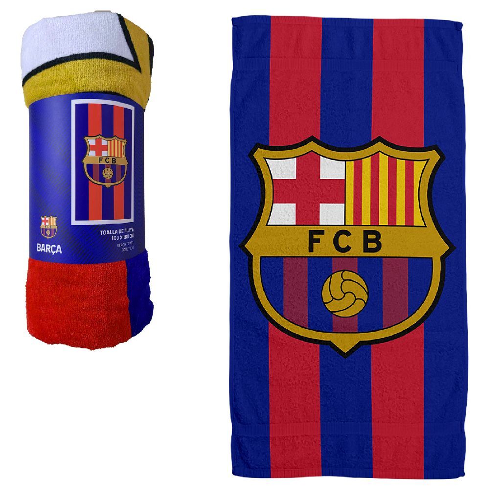 Autres marques FC Barcelone Badlaken 100x180 cm rouge bleu
