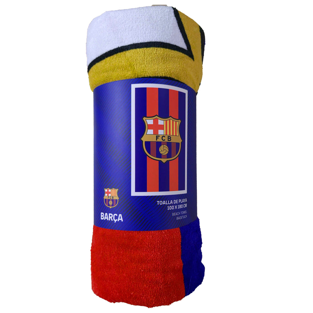 Autres marques FC Barcelone Badlaken 100x180 cm rouge bleu