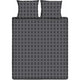 Dix coton coton single couette couvercle 140x200 220 cm anthracite graphique