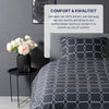 Dix coton coton single couette couvercle 140x200 220 cm anthracite graphique