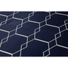 Dix coton coton single couvercle de couette 140x200 220 cm graphique bleu foncé