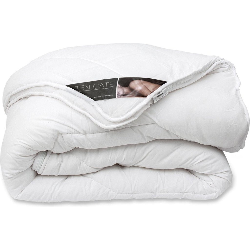 Dix cate Premium 4 saisons single couette 140x200 cm blanc