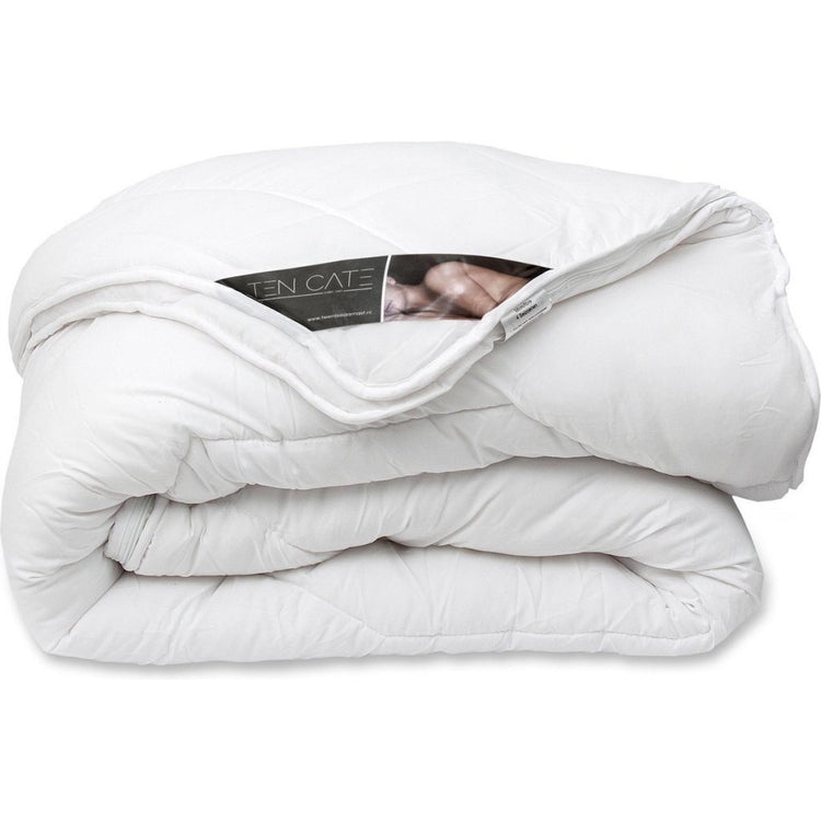 Dix cate Premium 4 saisons single couette 140x200 cm blanc