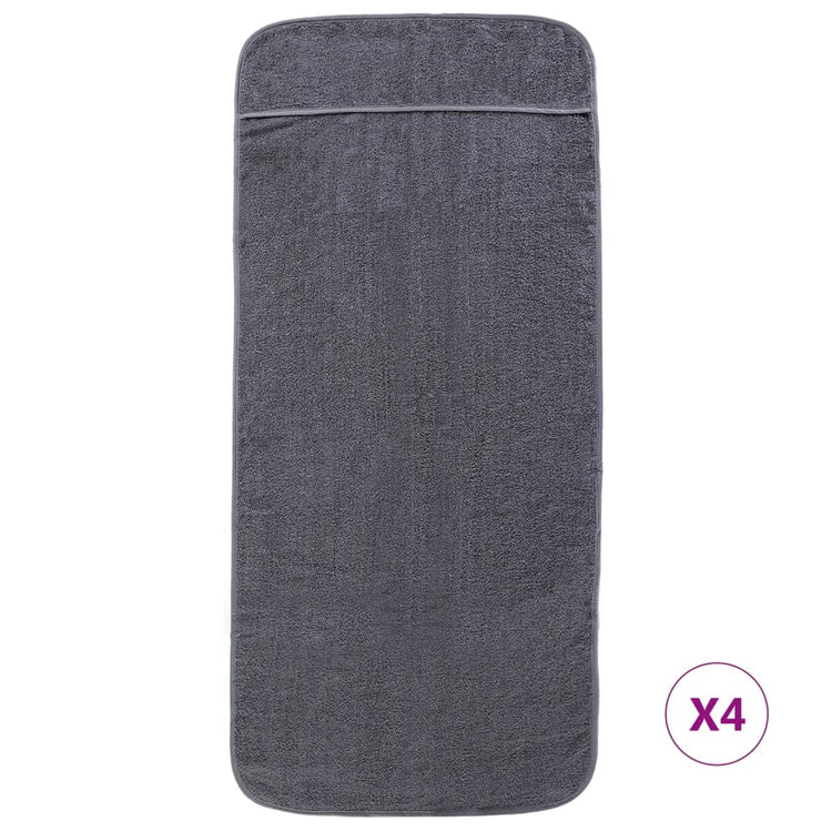 Serviettes de brin de vidaxl 4 pcs 400 g m² 60x135 cm Tissu anthracite -colored