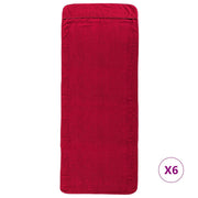 Serviettes à brin de vidaxl 6 pcs 400 g m² 60x135 cm tissu borgogne rouge - afbeelding 3