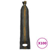 Vidaxl Sandbags 100 ST 103X25 cm HDPE Donkergroen