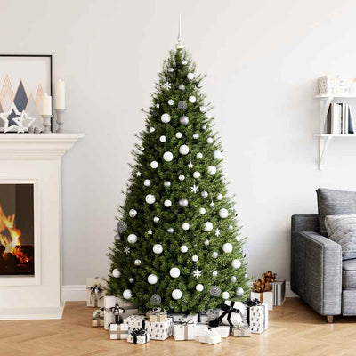 Vidaxl 111-Parts Ball de Noël Set polystyrène blanc et gris