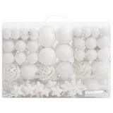 Vidaxl 111-Parts Ball de Noël Set Polystyrène blanc - afbeelding 2