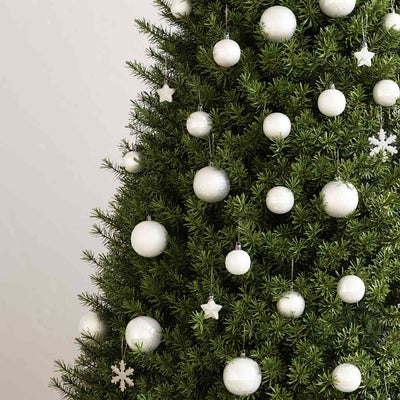 Vidaxl 111-Parts Ball de Noël Set Polystyrène blanc