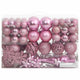 Vidaxl 111-Parts Ball de Noël Set polystyrène rose
