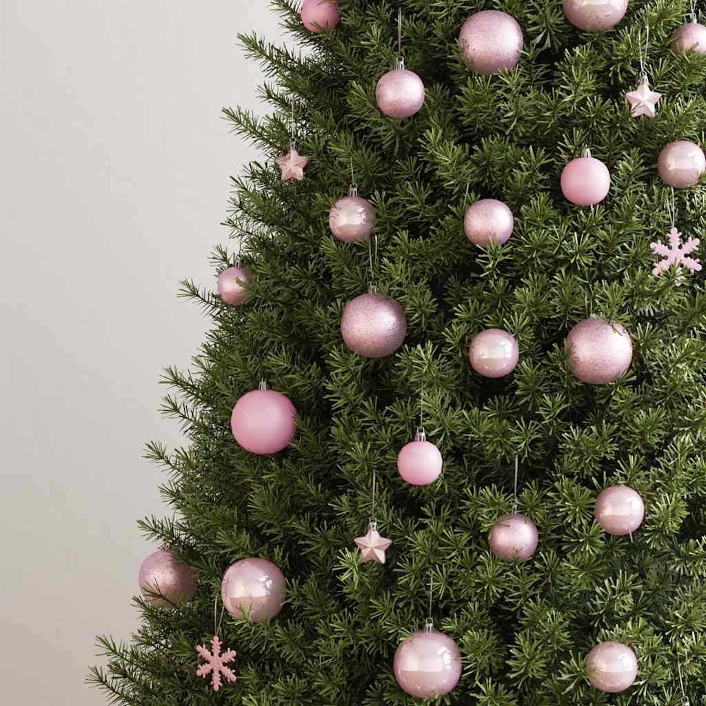 Vidaxl 111-Parts Ball de Noël Set polystyrène rose