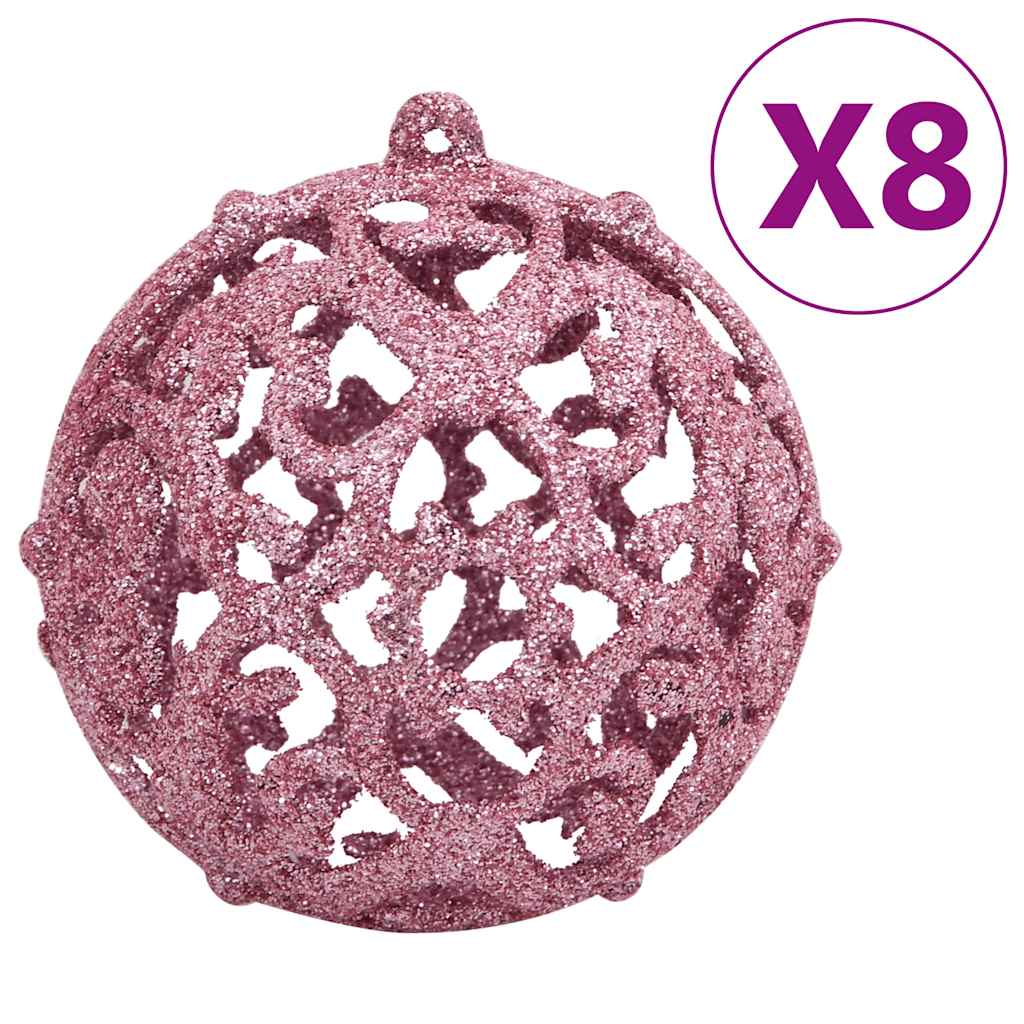 Vidaxl 111-Parts Ball de Noël Set polystyrène rose