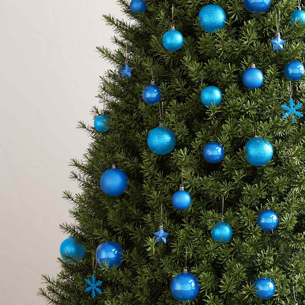 VidaXL ensemble de boules de Noël 111 pièces en polystyrène bleu