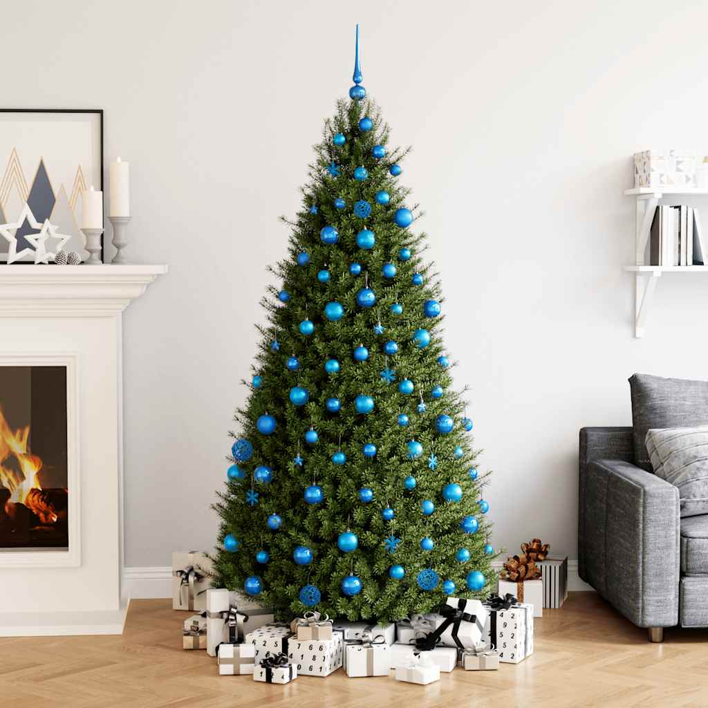 VidaXL ensemble de boules de Noël 111 pièces en polystyrène bleu
