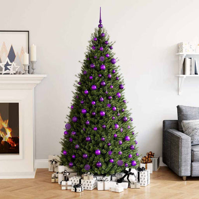 Vidaxl ensemble de boules de Noël 111 pièces en polystyrène violet