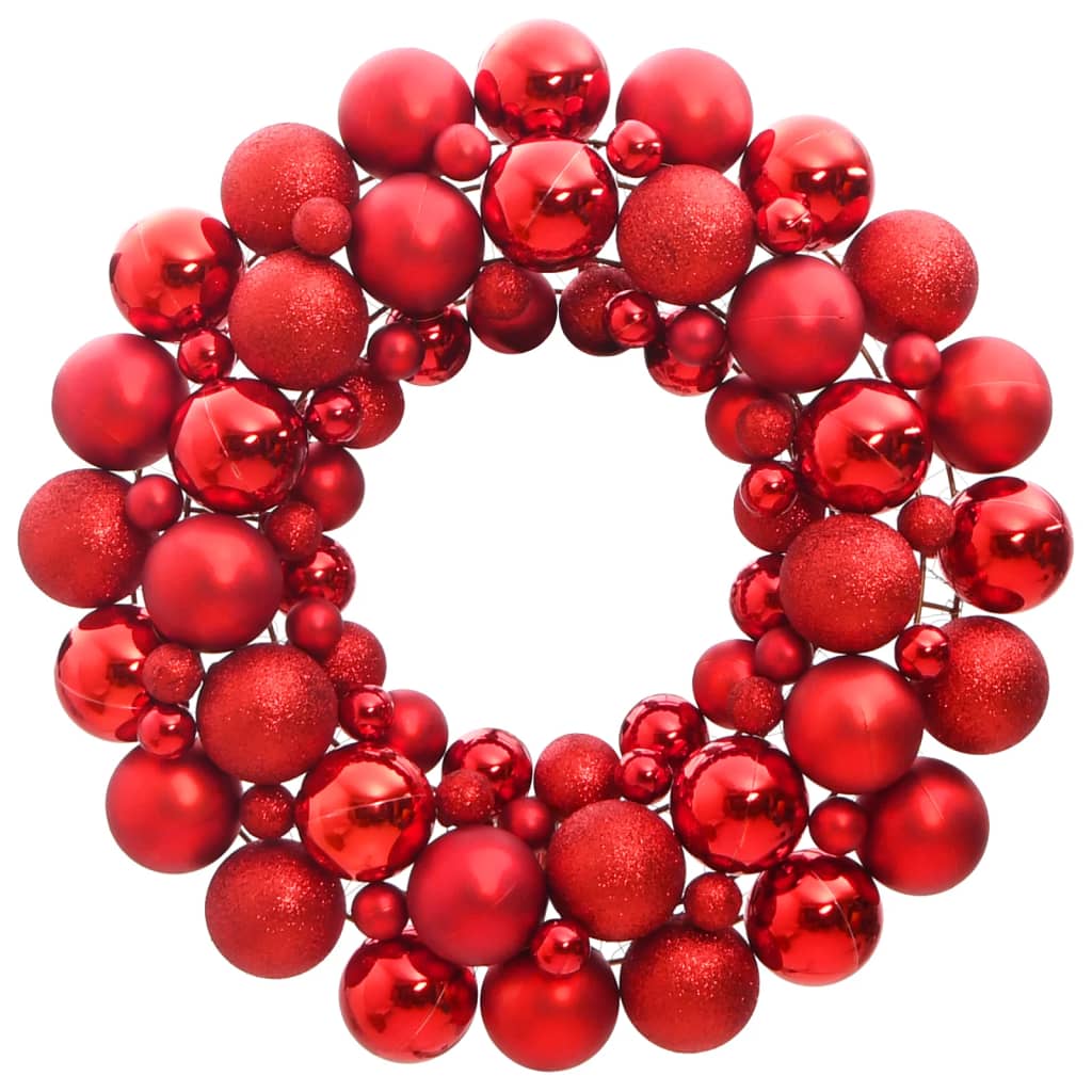 Vidaxl Couronne de Noël 45 cm en polystyrène rouge
