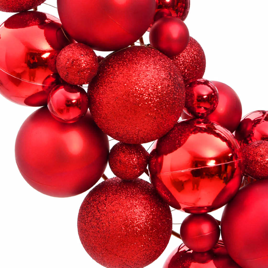 Vidaxl Couronne de Noël 45 cm en polystyrène rouge