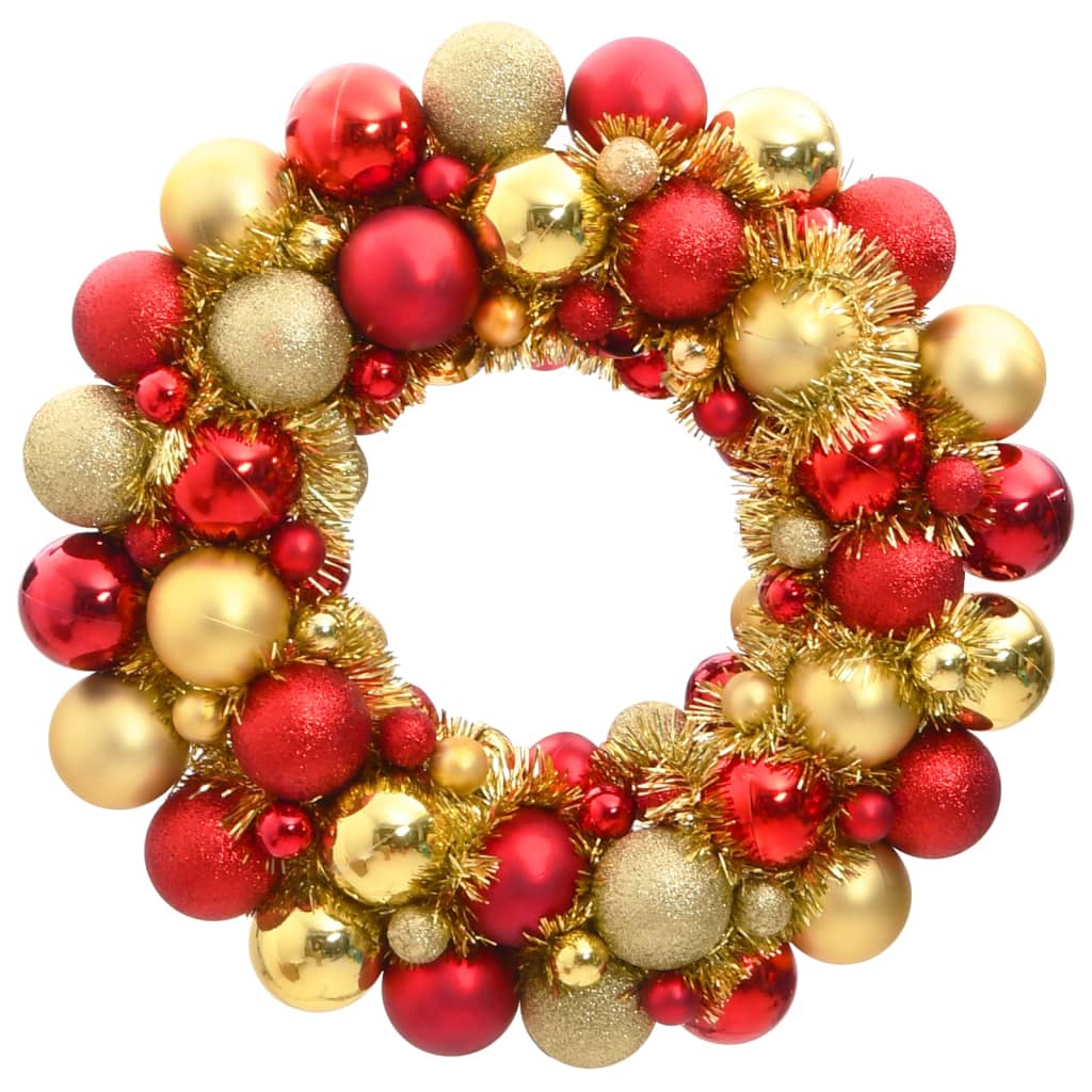 Vidaxl Couronne de Noël 45 cm Polystyrène rouge et or de couleur