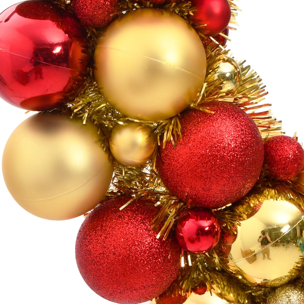 Vidaxl Couronne de Noël 45 cm Polystyrène rouge et or de couleur