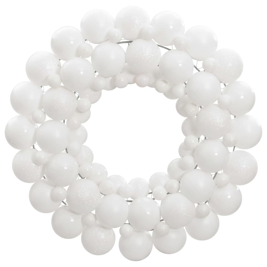 Vidaxl Couronne de Noël 45 cm Polystyrène blanc