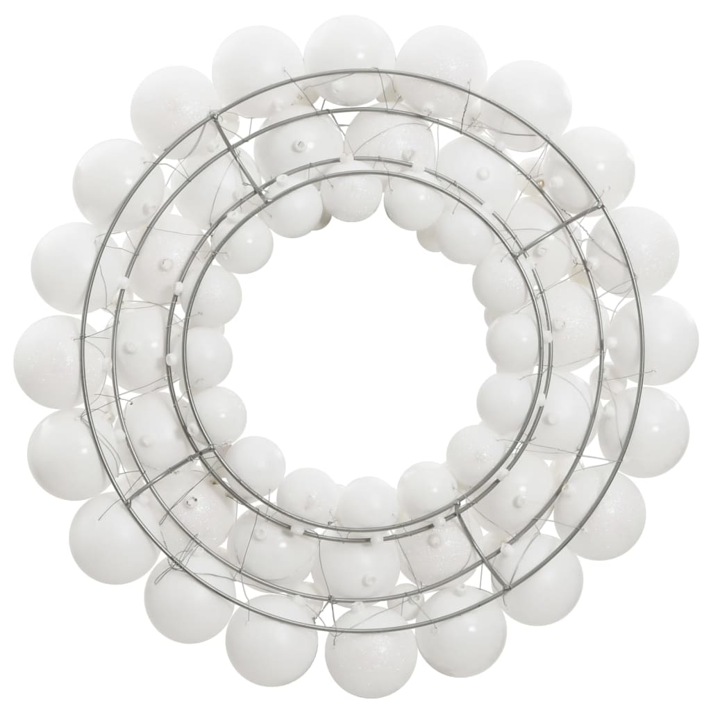 Vidaxl Couronne de Noël 45 cm Polystyrène blanc