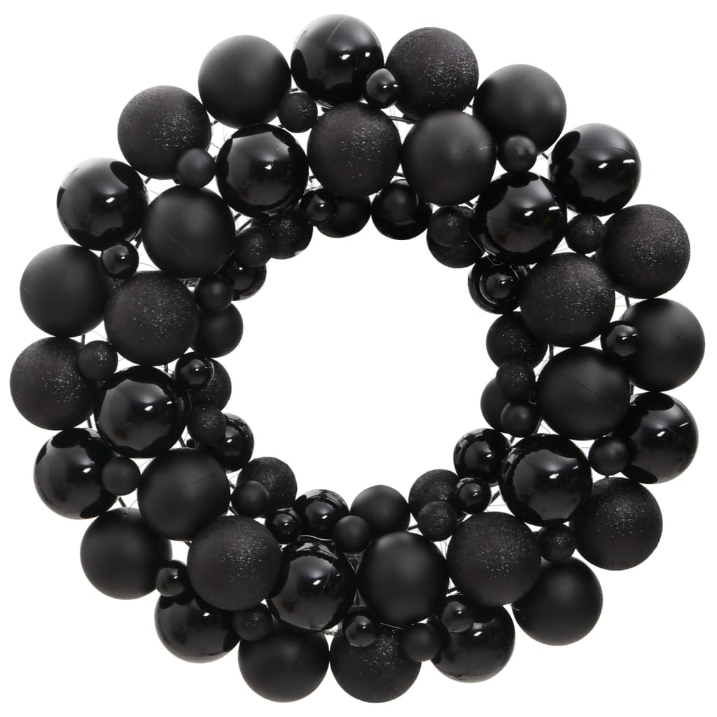 Vidaxl Couronne de Noël 45 cm Polystyrène noir
