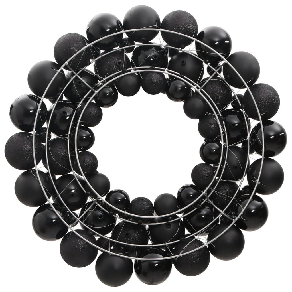 Vidaxl Couronne de Noël 45 cm Polystyrène noir