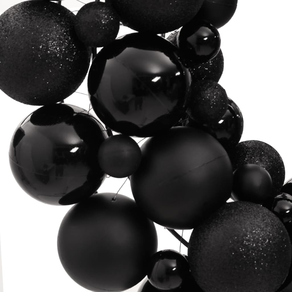 Vidaxl Couronne de Noël 45 cm Polystyrène noir