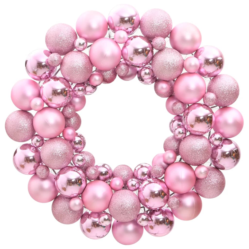 Vidaxl Couronne de Noël 45 cm Polystyrène rose