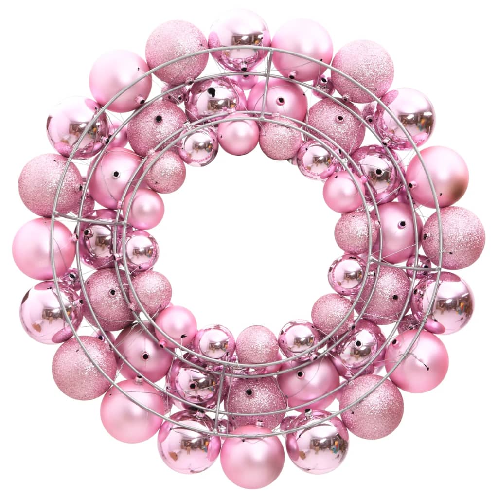Vidaxl Couronne de Noël 45 cm Polystyrène rose