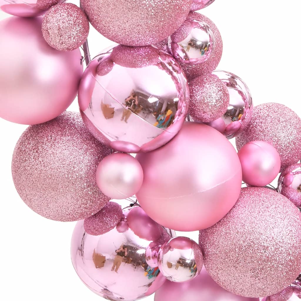Vidaxl Couronne de Noël 45 cm Polystyrène rose