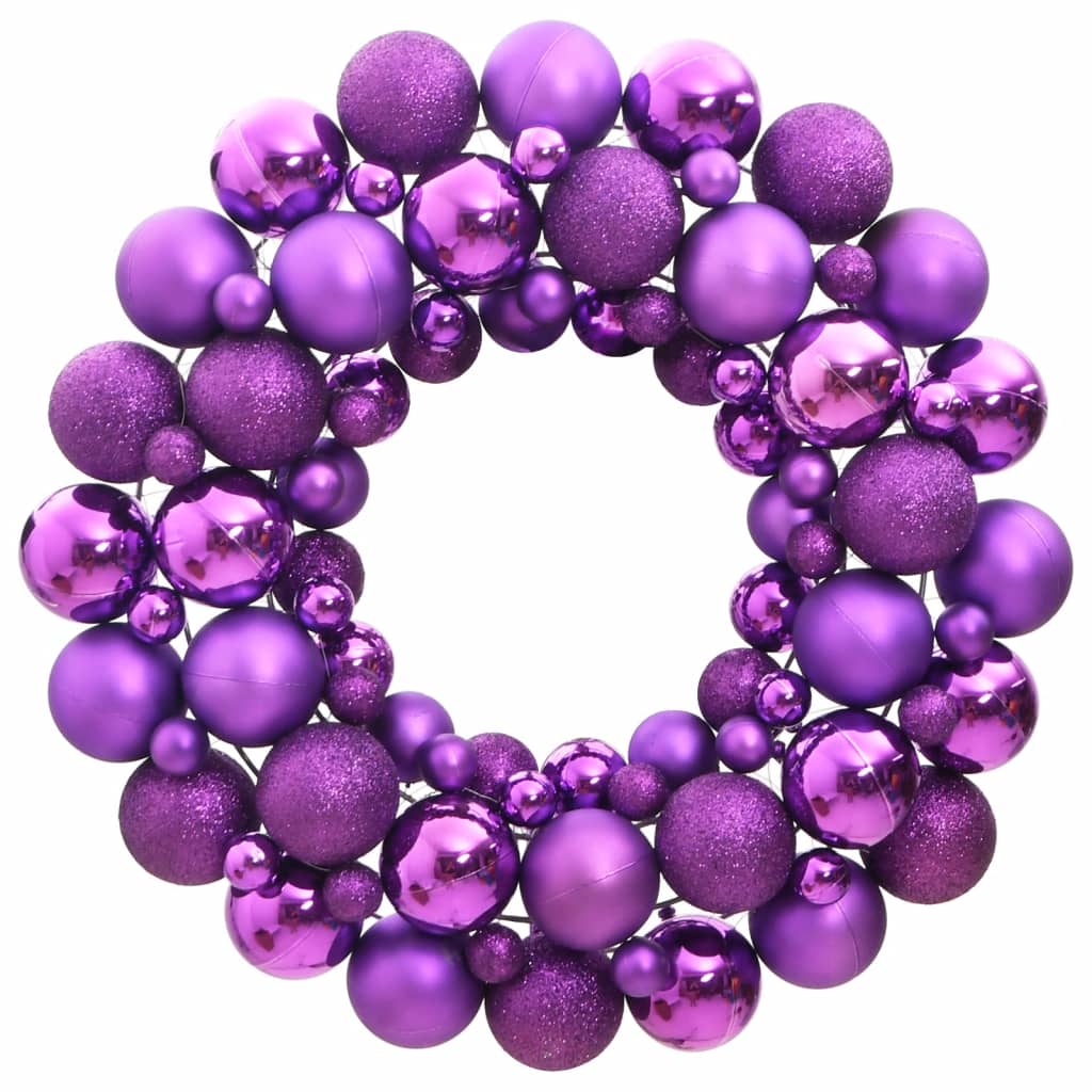 Vidaxl Couronne de Noël 45 cm en polystyrène violet