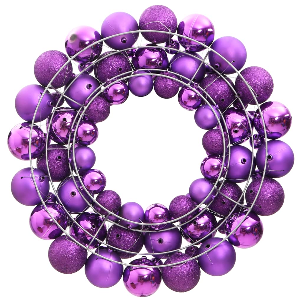 Vidaxl Couronne de Noël 45 cm en polystyrène violet