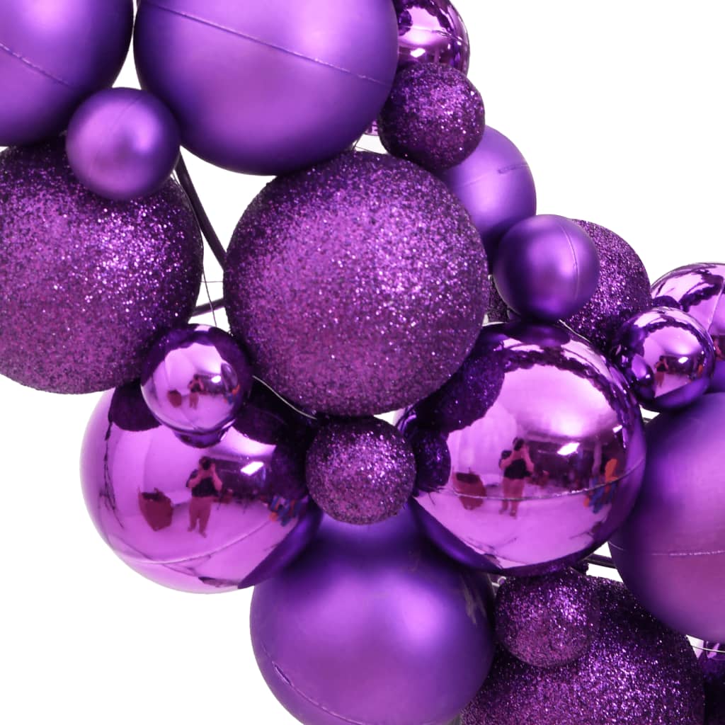 Vidaxl Couronne de Noël 45 cm en polystyrène violet