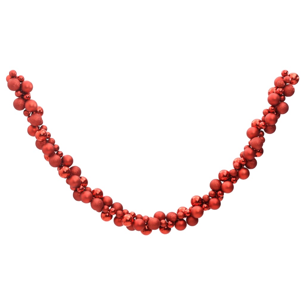 Vidaxl Christmas Garland Balls 175 cm Polystyrène rouge