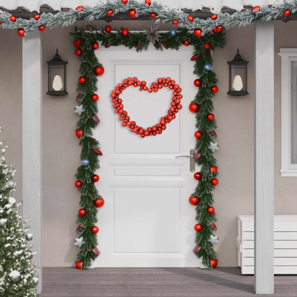 Vidaxl Christmas Garland Balls 175 cm Polystyrène rouge