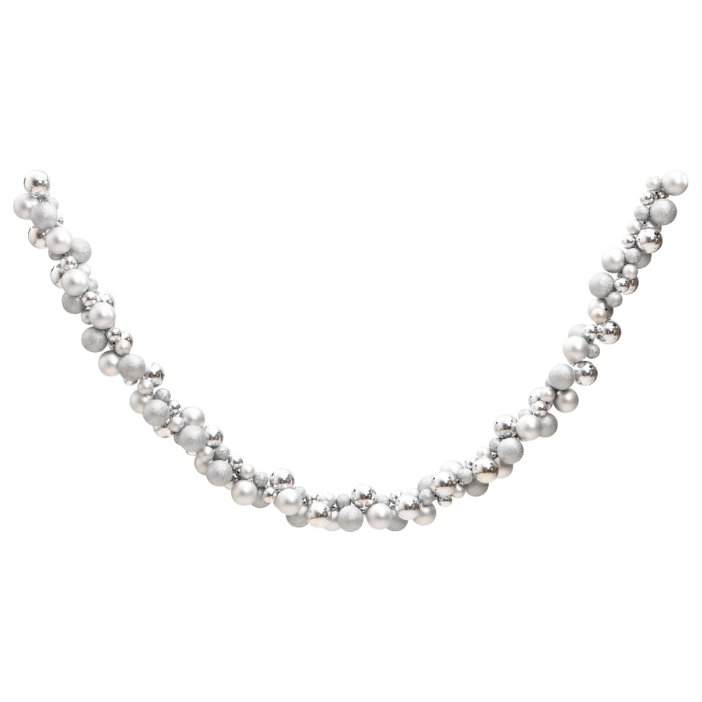 Vidaxl Christmas Garland Balls 175 cm Polystyrène Silver Colored