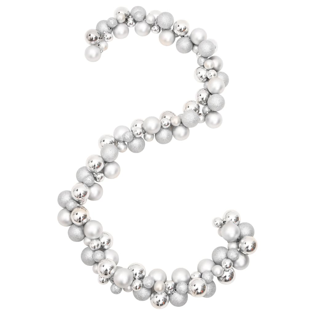 Vidaxl Christmas Garland Balls 175 cm Polystyrène Silver Colored