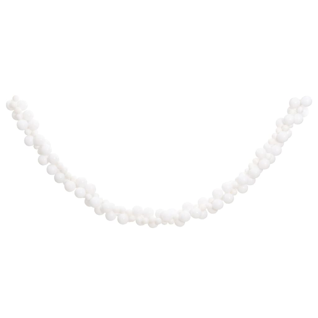 Vidaxl Christmas Garland Balls 175 cm Polystyrène blanc
