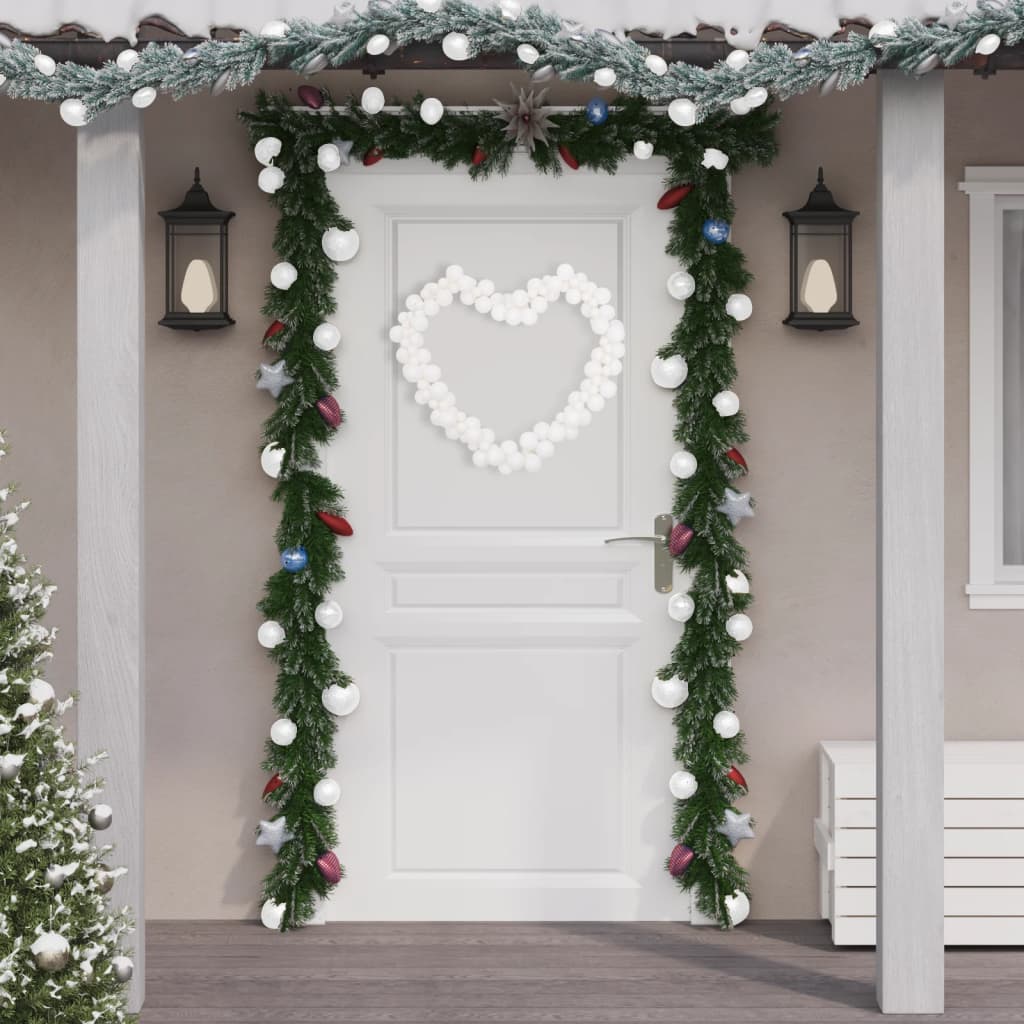 Vidaxl Christmas Garland Balls 175 cm Polystyrène blanc