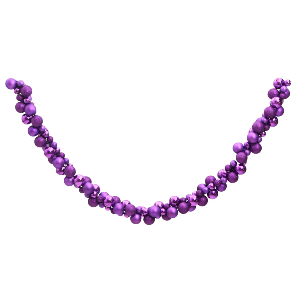 Vidaxl Christmas Garland Balls 175 cm Polystyrène Purple