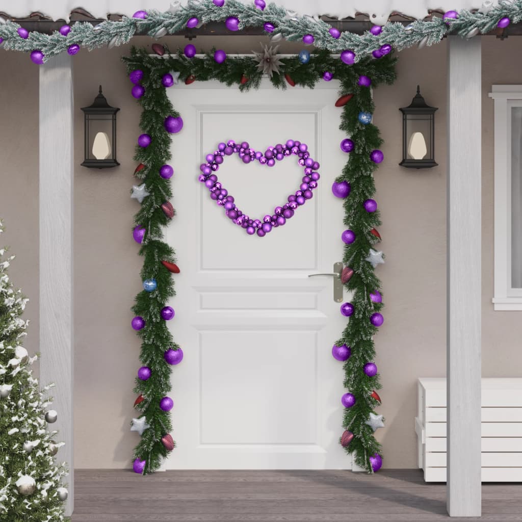 Vidaxl Christmas Garland Balls 175 cm Polystyrène Purple